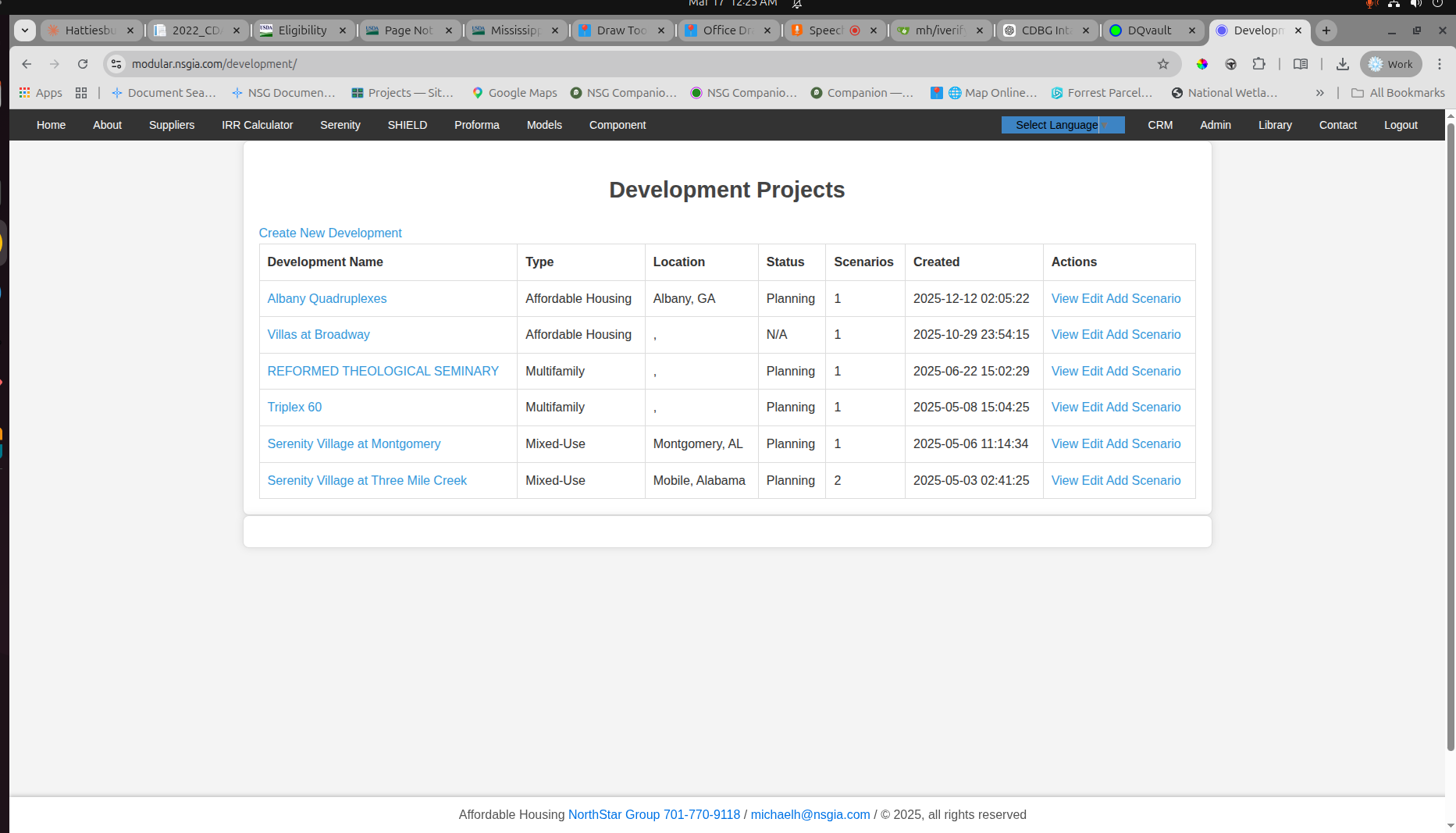 Project list