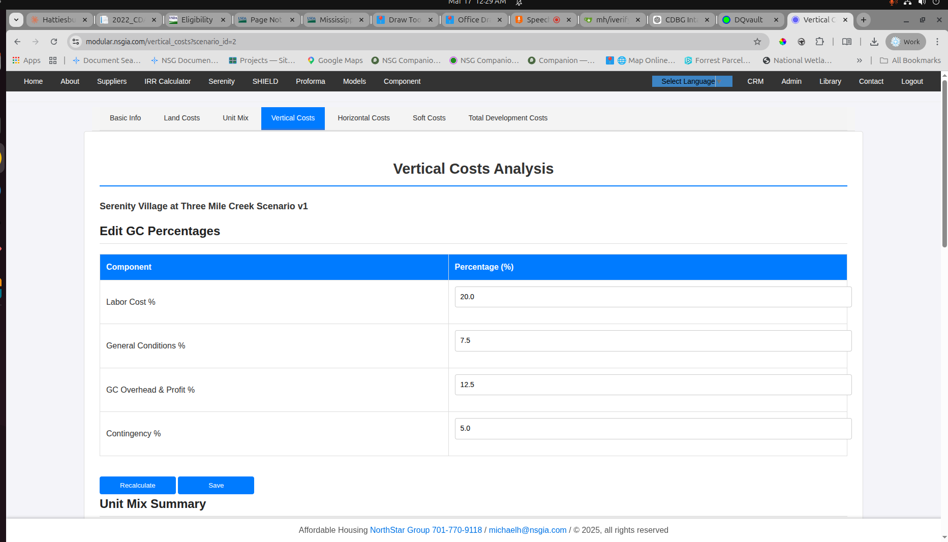 Cost analysis